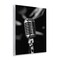 Stupell Industries Vintage Microphone on Black Wall Plaque Art Design by Jennifer Rigsby